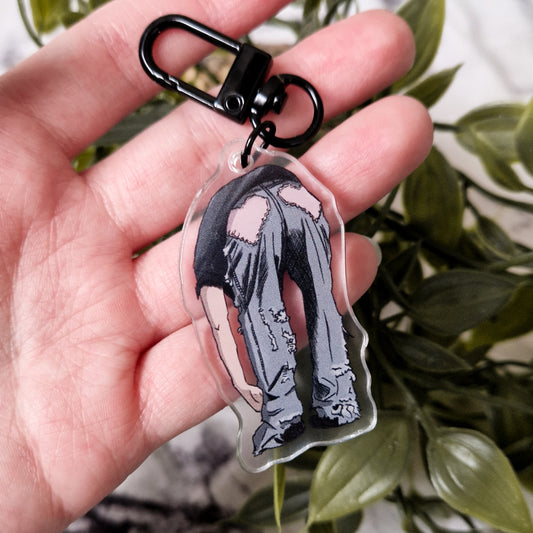 Flat Earth & Heart Butt Keychains image 1