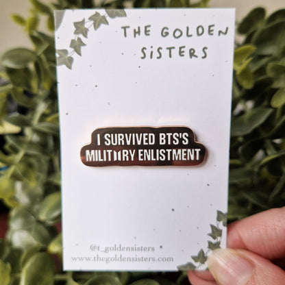 BTS is back - military pins