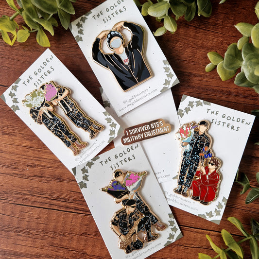 BTS is back - military pins