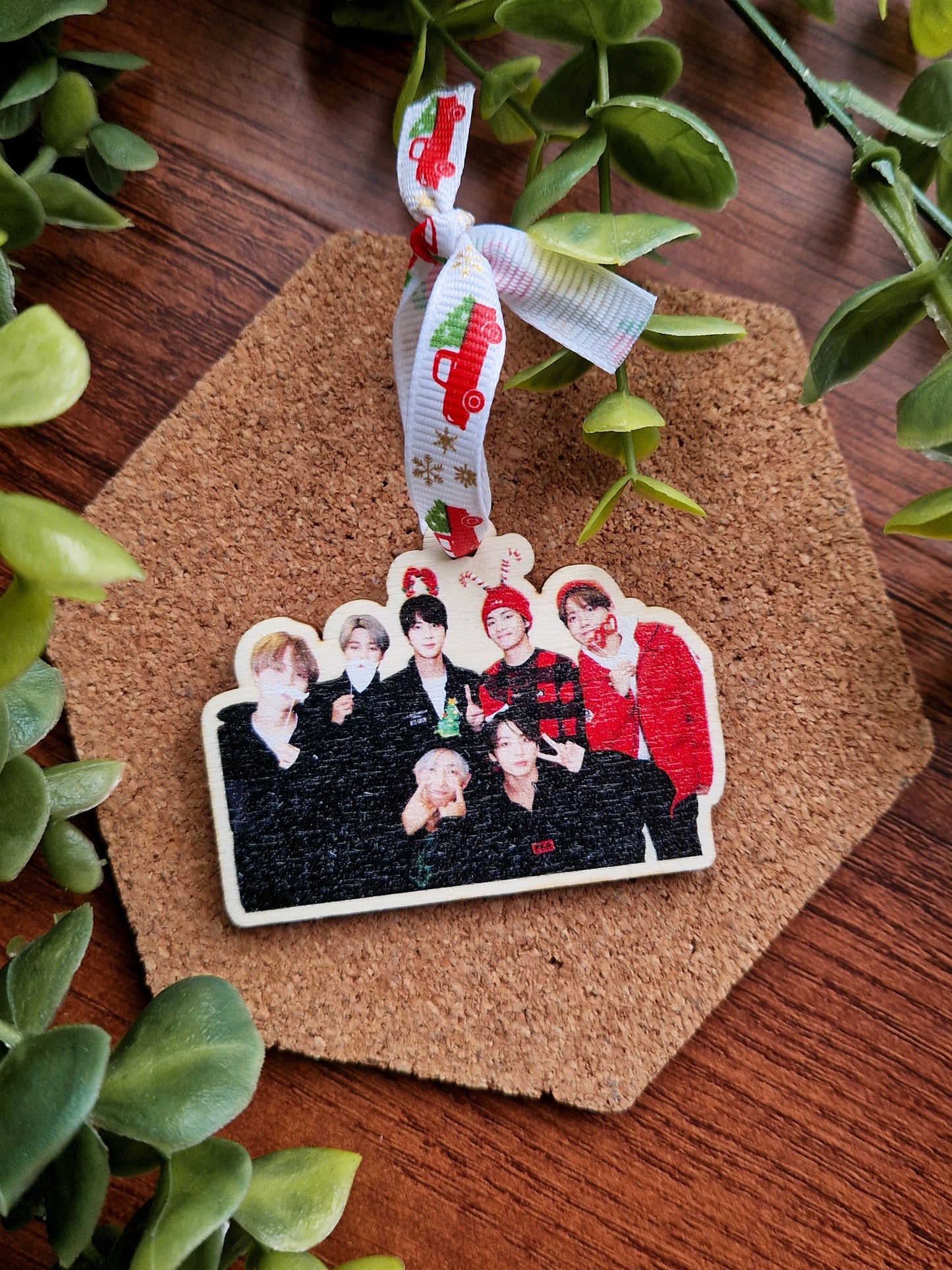 BTS Wooden Christmas Tree Decoration
