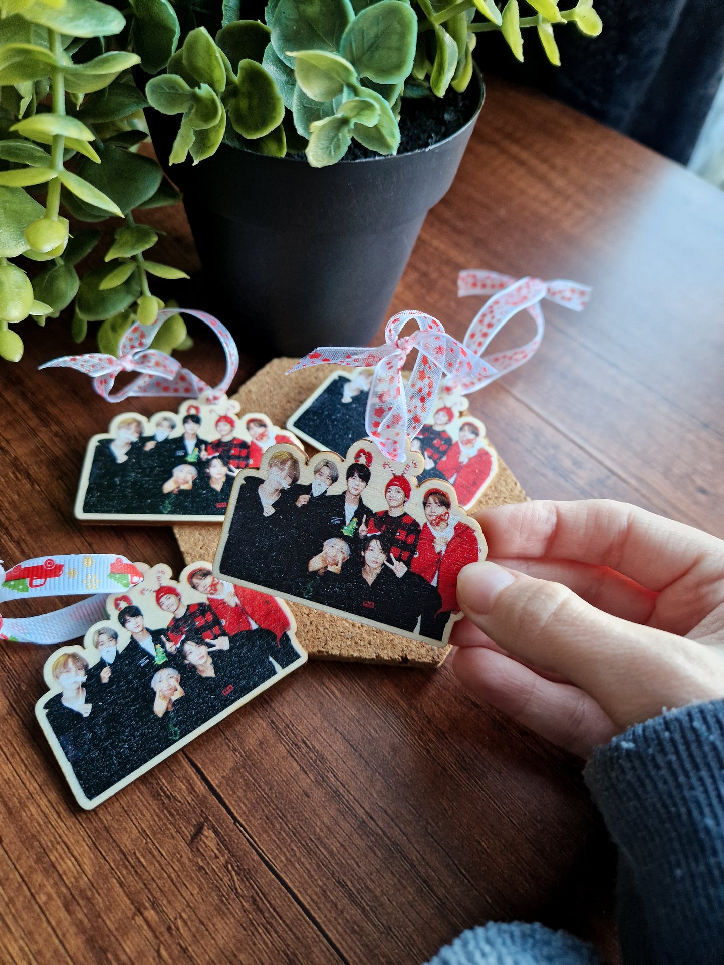 BTS Wooden Christmas Tree Decoration