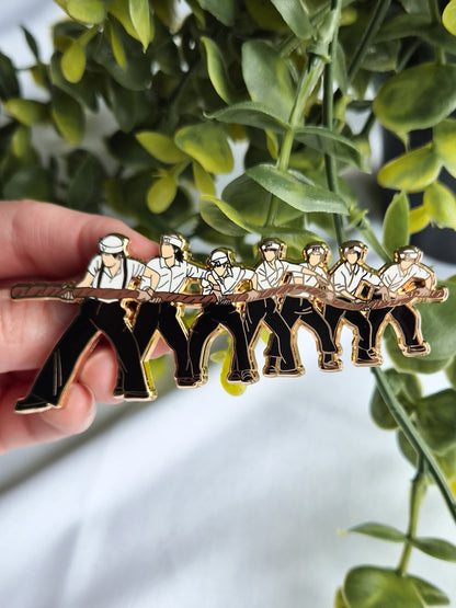 Swim and Hooligans pins