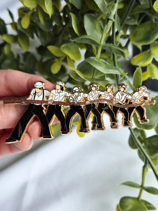 Swim and Hooligans pins