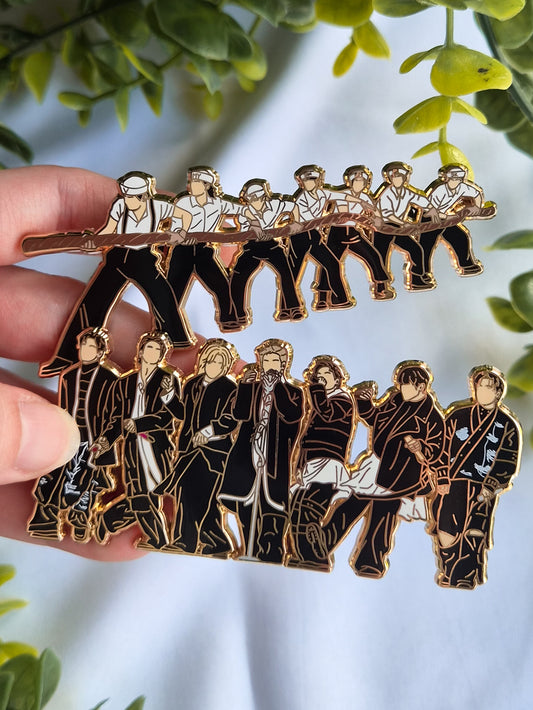 Swim and Hooligans pins