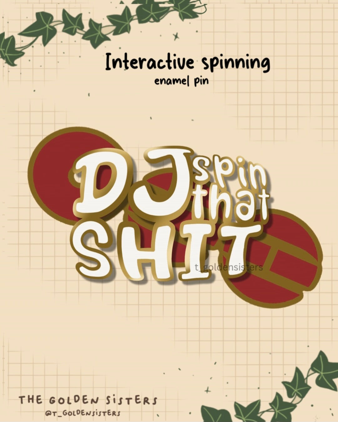 DJ Spin that sh*t pin (pre-order)