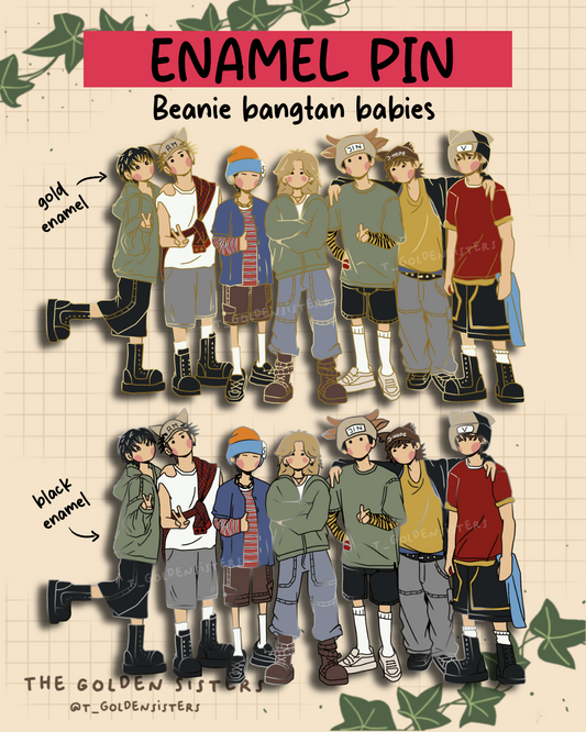 Beanie Bangtan pin (pre-order)