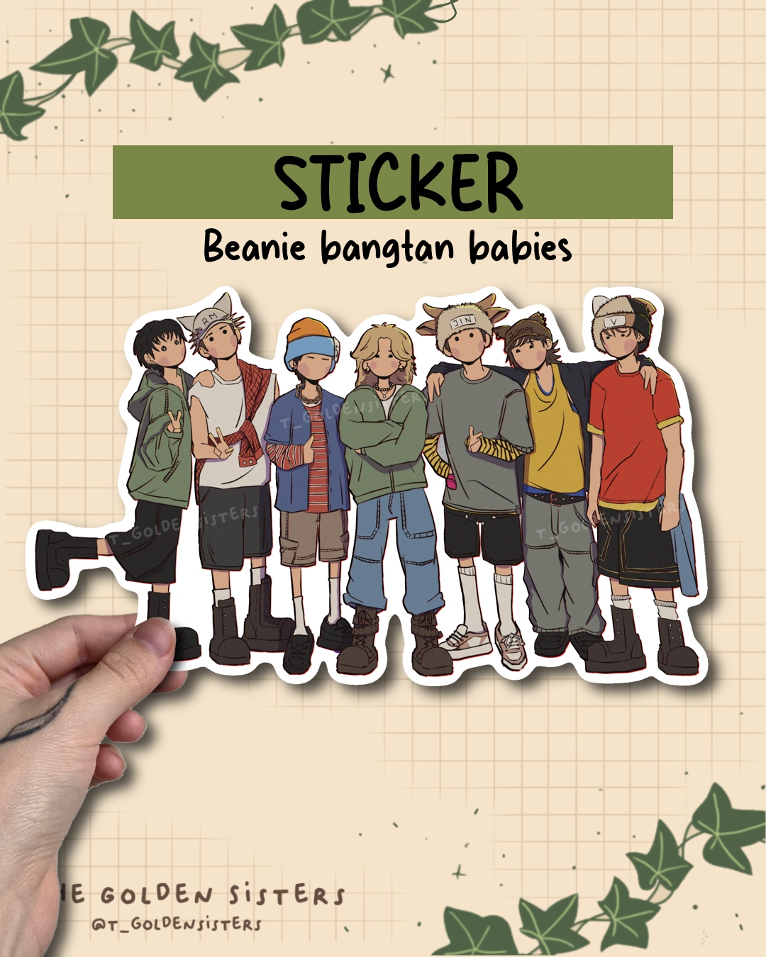 Beanie Bangtan sticker (pre-order)